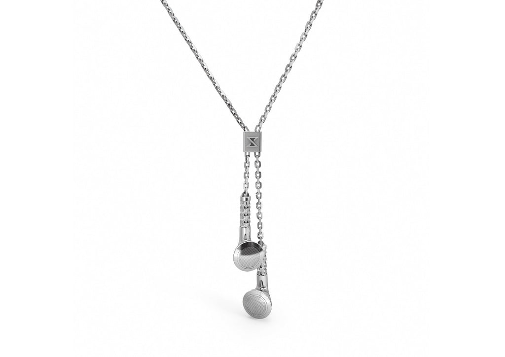 Earbud Necklace [Silver]