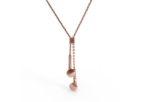 Earbud Necklace [Rose Gold]
