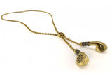 Earbud Necklace [Gold x Black]