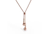 Earbud Necklace [Rose Gold x White]