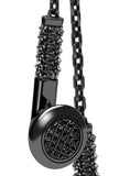 Earbud Necklace [Black Diamonds]